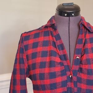 Plaid long sleeve dress